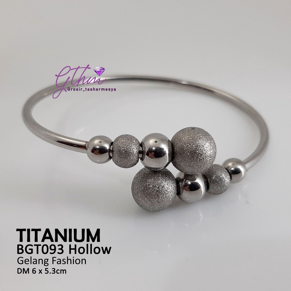 Gelang Tangan Titanium Bola Mix Stainless Steel anti Karat Perhiasan Fashion Import Premium BGT093 gthm