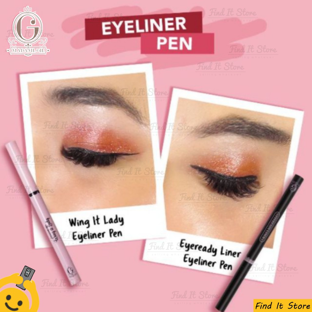 Madame Gie Eyeready Liner | Wing It Lady Liner | Eye Liner Pen waterproof spidol | BPOM eyeliner