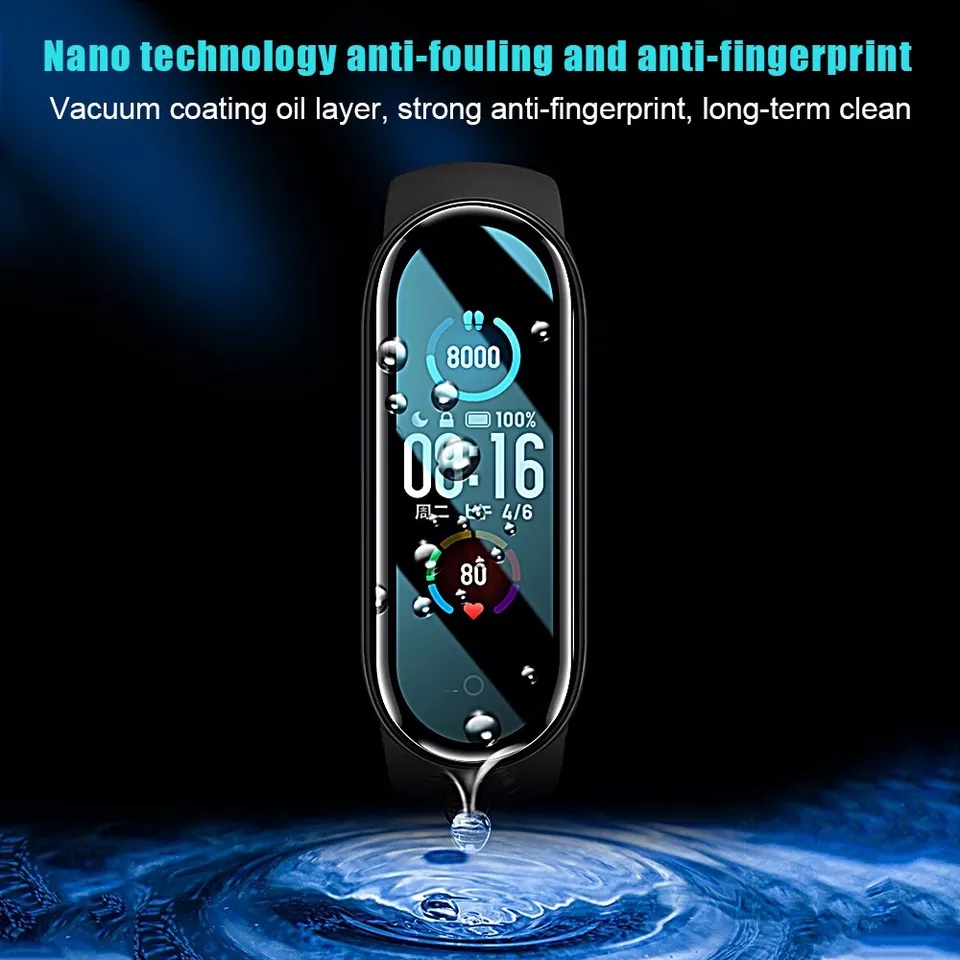 FULL Anti gores XIAOMI Mi Band 7 / Mi Band 6 / Mi Band 5 FULL LEM dan FULL COVER