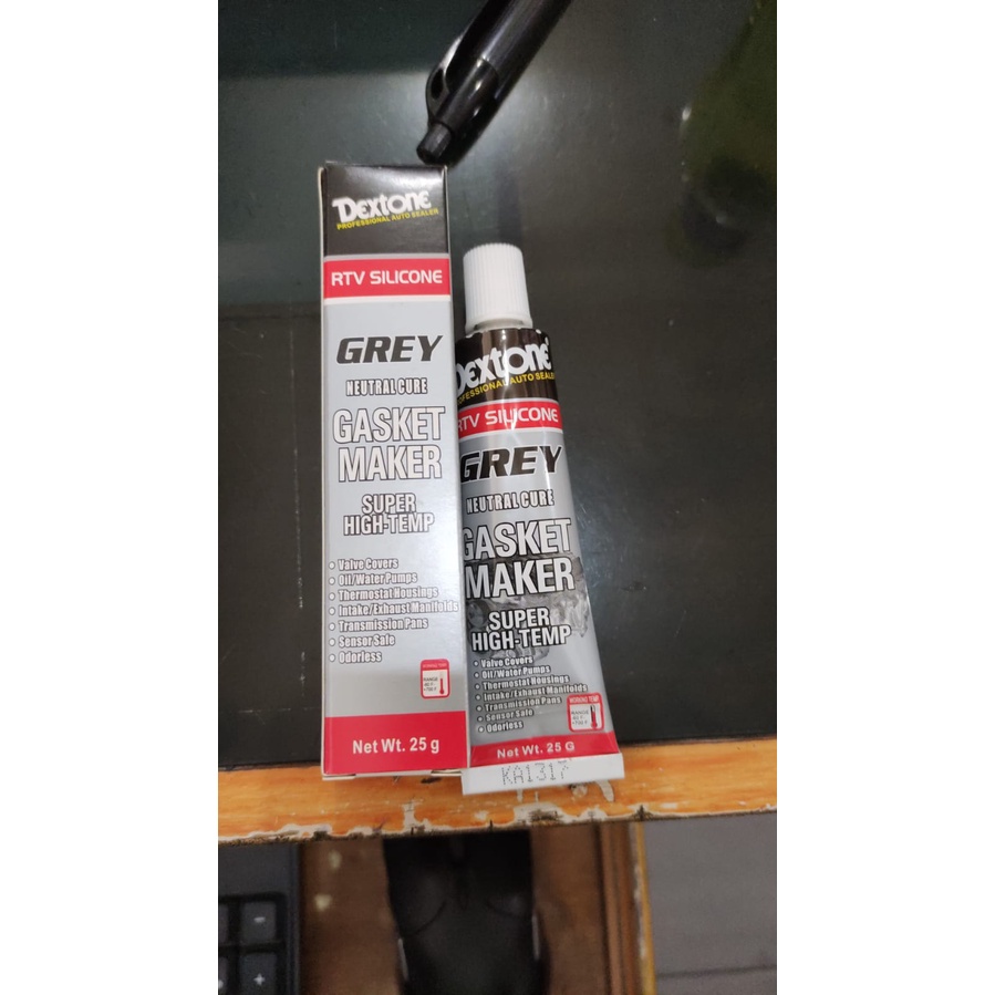 

DEXTONE | Lem Silicone RTV Gasket Maker, GREY (25gr)