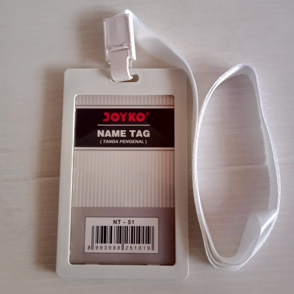

Joyko ID Card Holder 54 x 90 mm Potrait + Lanyard NT-51 White