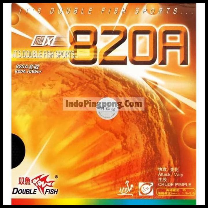 Double Fish 820A Ox ~ Short Pips Rubber Karet Bintik Serang Pendek