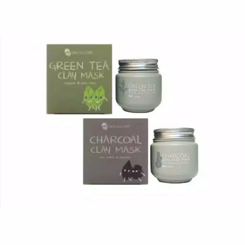 MS glow Clay mask Charcoal masker wajah