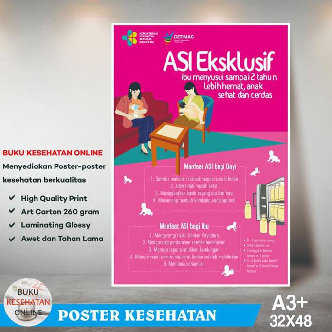 

Poster Kesehatan ASI Eksklusif - Laminating Glossy SPECIAL