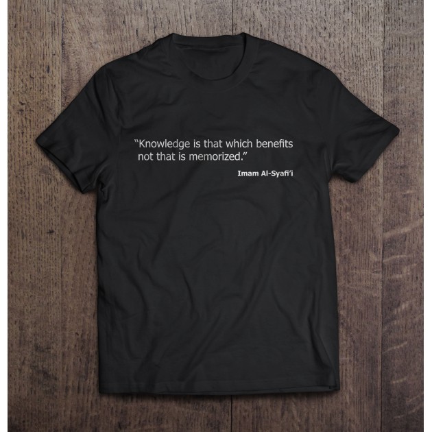 Kaos Islami QUOTE - IMAM ASY SYAFI'I ( T-shirt distro muslim pria wanita anak dewasa cotton combed)