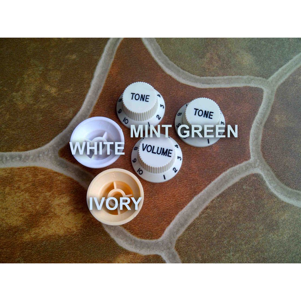 Mint Green Knob Volume Tone Control Potensio Knop Warna Gitar Ibanez Fender Cort Yamaha Rick Hanes