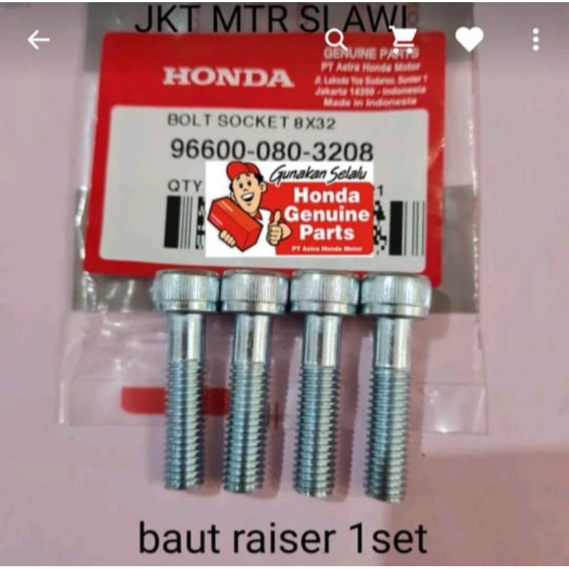 baut raiser cb 150 cbr 150 beat street 1set ori honda ahm asli honda