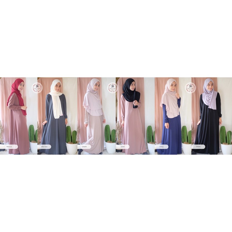 zakiya basic dress / gamis basic / dress polos