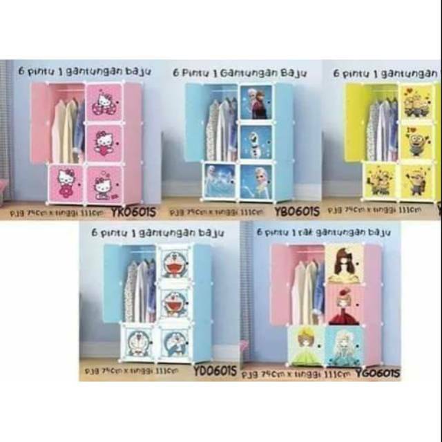 LEMARI KARAKTER 6 PINTU
