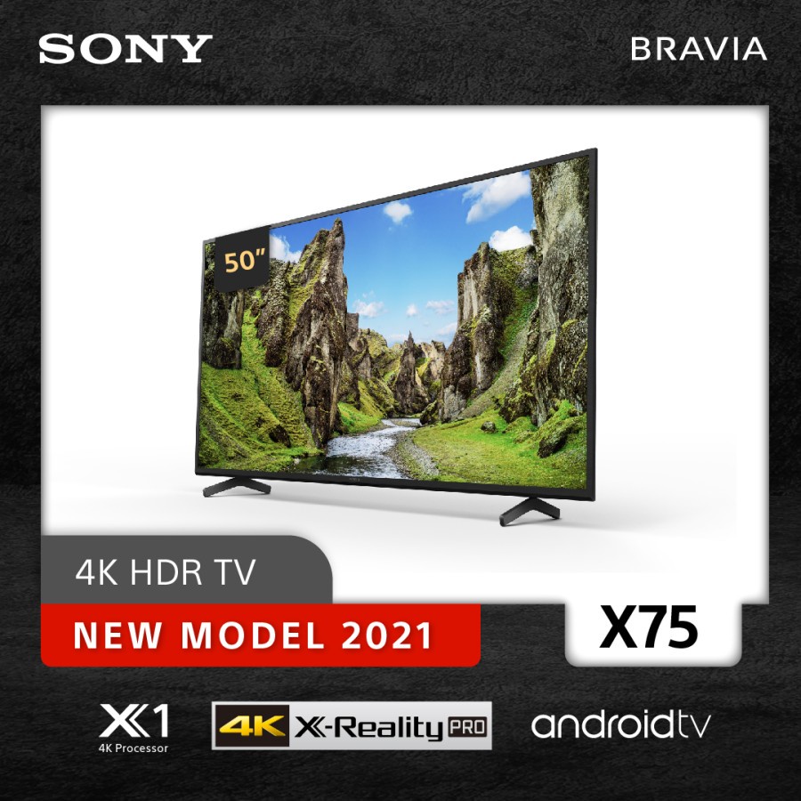 SONY ANDROID TV 50 INCH BRAVIA KD-50X75 ANDROID TV 4K UHD TV ANDROID SONY 50INCH TV SONY 50INCH SONY KD50X75