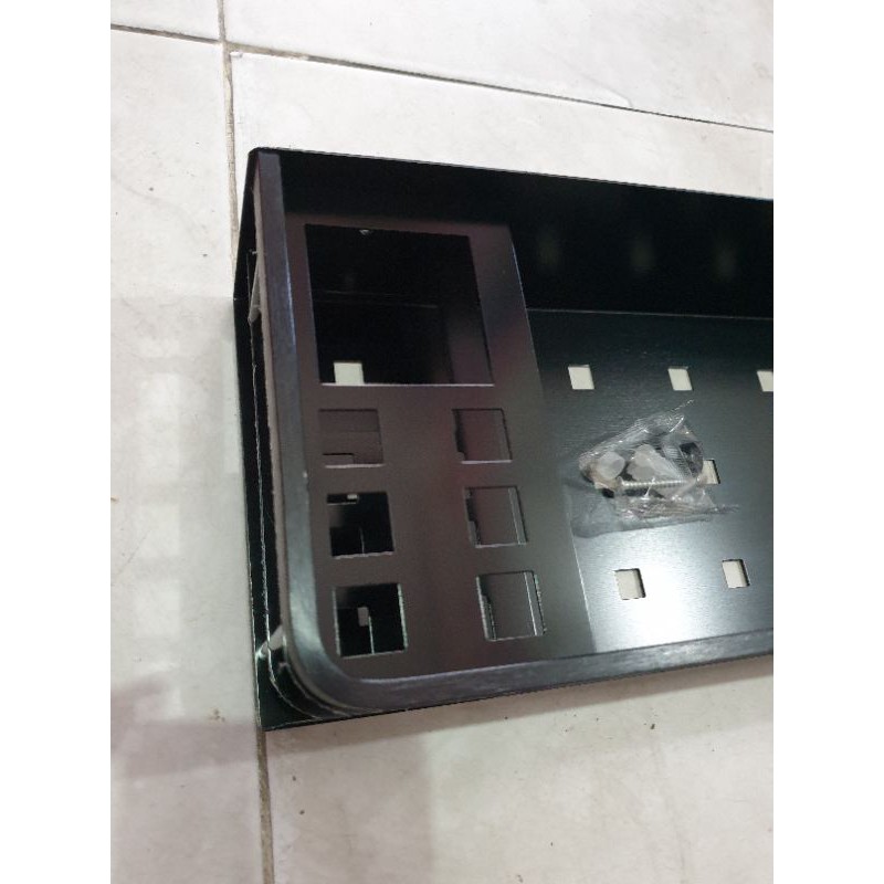 rak sabun odol sikat gigi bano alumunium hitam PROMO