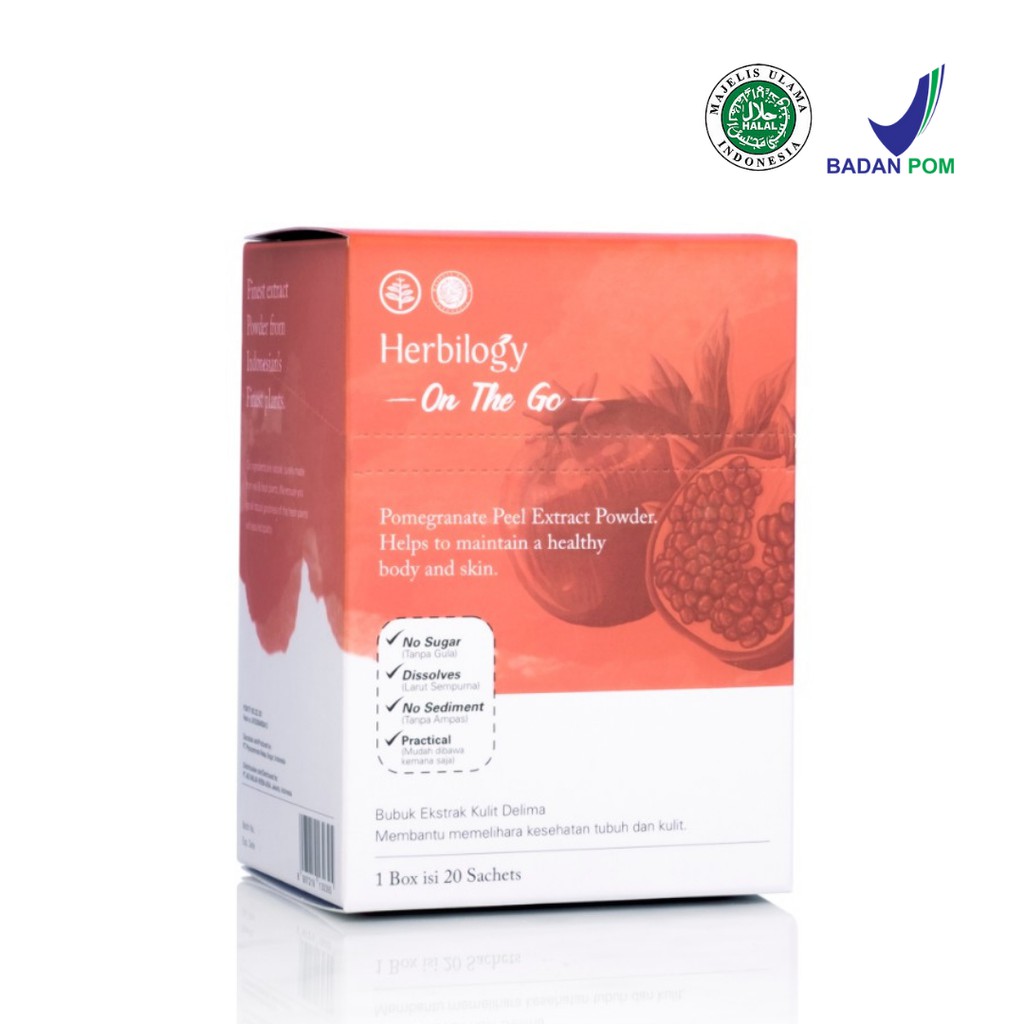 Herbilogy On The Go Pomegranate Peel Extract Powder 20 sachet