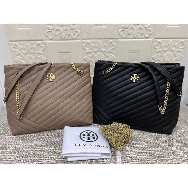 Tb kira chevron tote bag premium / kira tote bag / tote bag import murah / tory kira tote bag