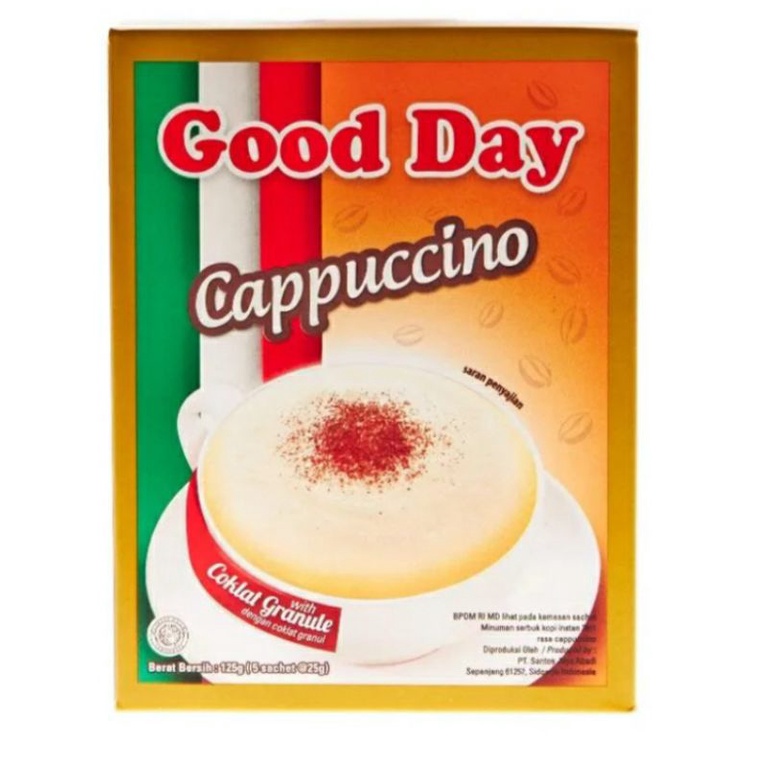

Good Day Cappuccino 1 renceng isi 10