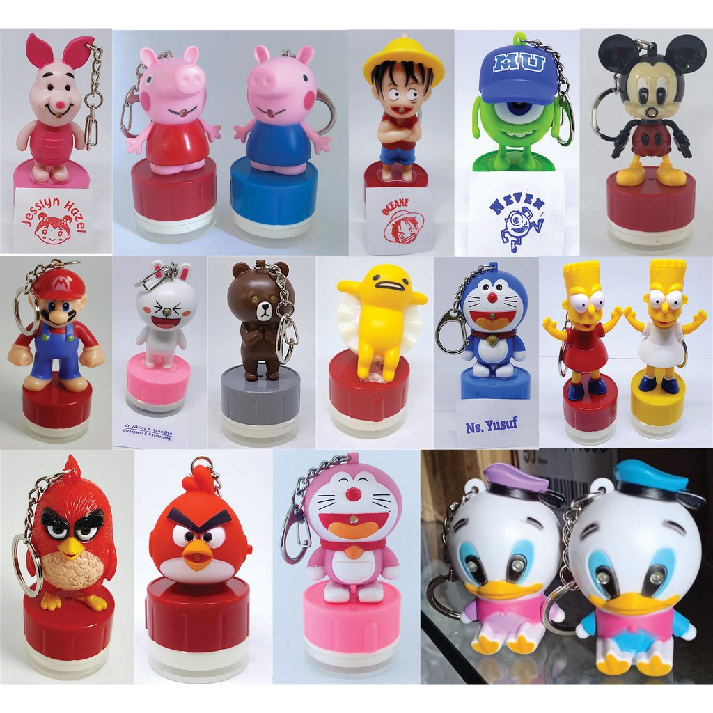 

Stamp gantungan kunci karakter Light and Sound Cartoon Character 1