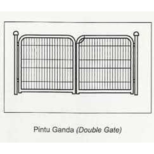 PINTU PAGAR BRC EP DOUBLE TINGGI : 192 x 330 CM (HARGA / SET + 2 TIANG)