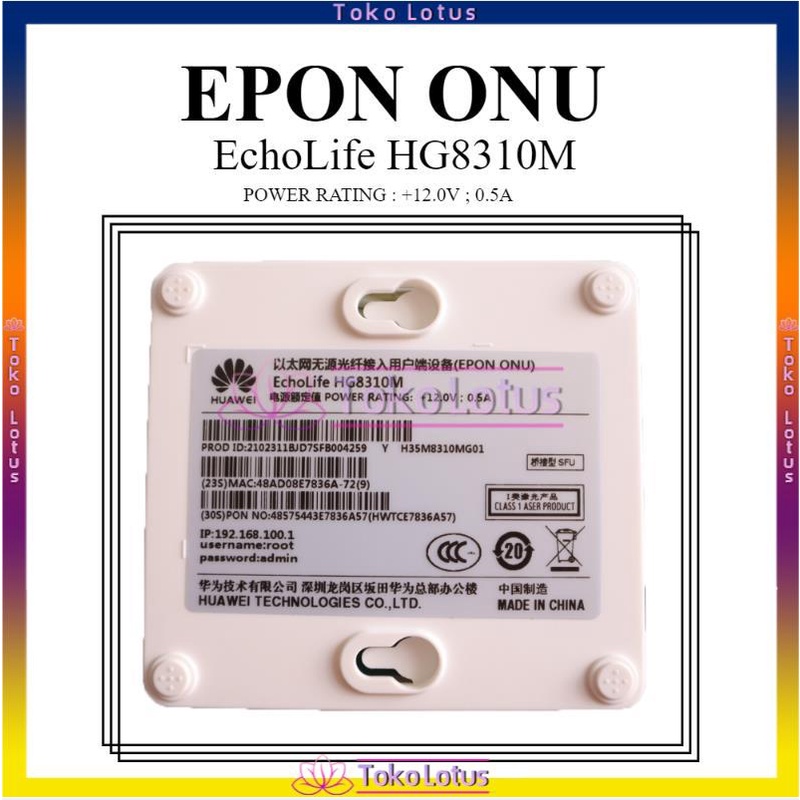 TERBARU !! Bisa Bayar Ditempat - HUAWEI ECHOLIFE HG-8310M EPON TERMINAL ONU FIBER OPTIC MODEM SC UPC TERBARU