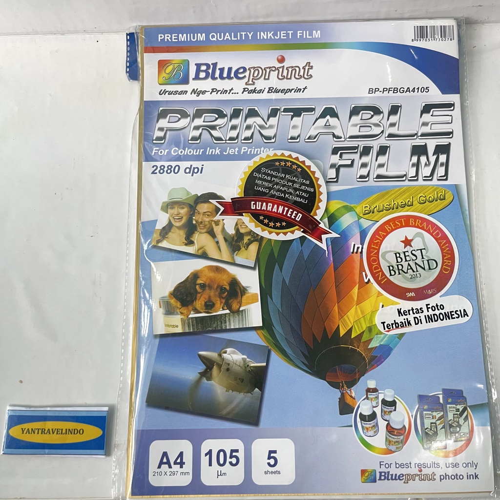 

KERTAS FILM EMAS PRINTABLE FILMBRUSHED GOLD A4 ISI 5 PCS BISA DI PRINT BERKUALITAS TERBAIK
