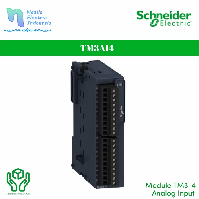 {SellerStore} Schneider TM3AI4 Modicon TM3-4A I/O Analog Input PLC Original Murah