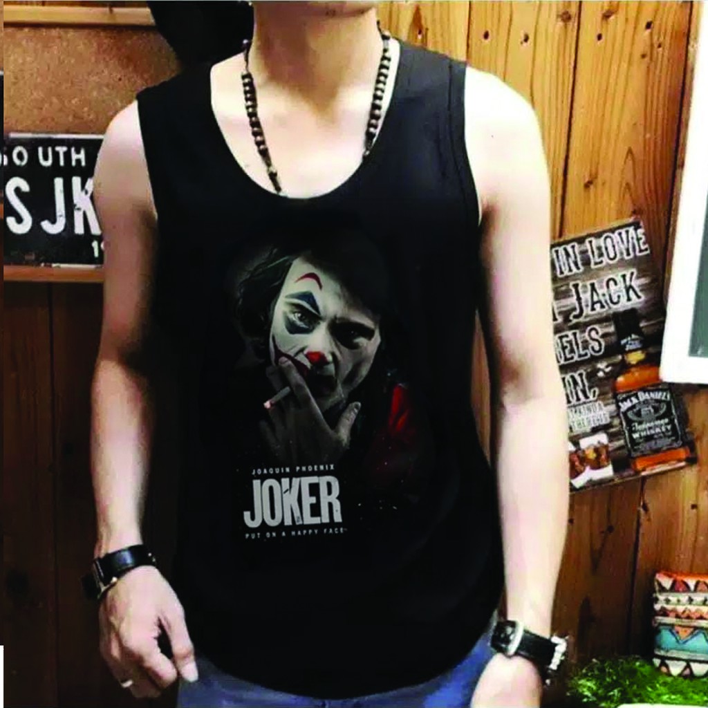 FF SINGLET PRIA KAOS SINGLET SABLON BERKUALITAS GAMBAR JOKER