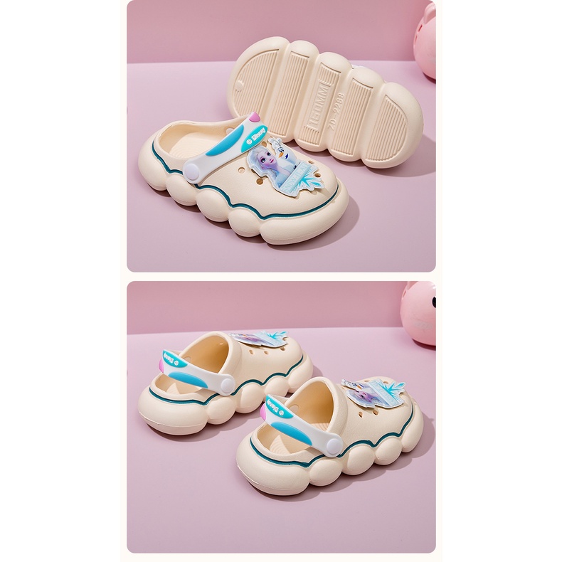 SANDAL ANAK PEREMPUAN SLOP CROCS FROZEN ELSA DISNEY ANTI-SLIP GY3118