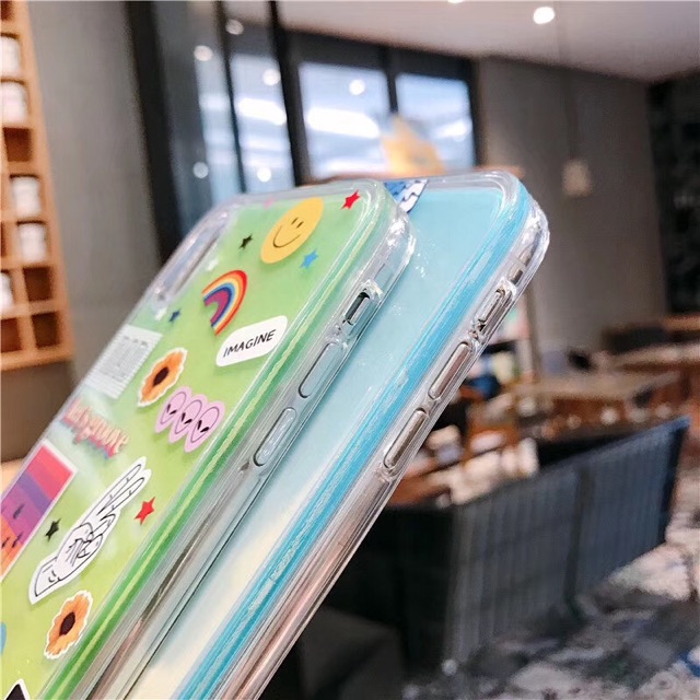 Watercase Glow Green Iphone Samsung Huawei A30s A50s S6 S7 S8 S9 S10 Note 10 8 9 plus xs 6 7 8  Xr