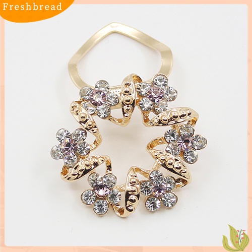 [ TERLARIS]Lady Girl Luxury Elegant Rhinestone Flower Garland Scarf Clip Brooch Pin Jewelry