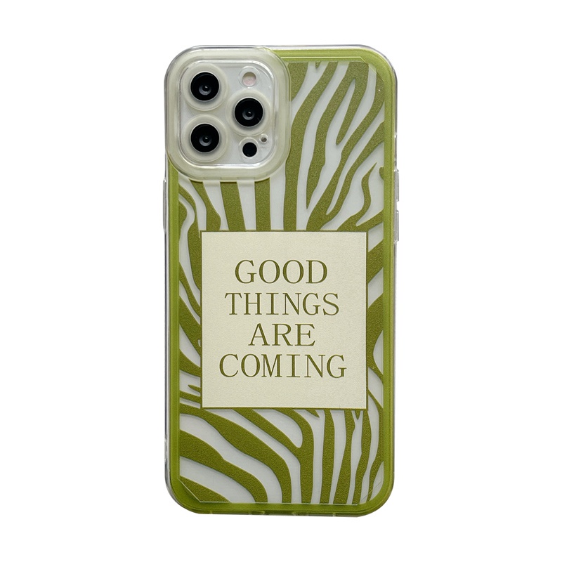 【Angel Eyes】INS Good Luck Will Coming Soft Case iP iPhone 11 12 mini Pro Max 7 8 + Plus SE 2020 X XR XS Max