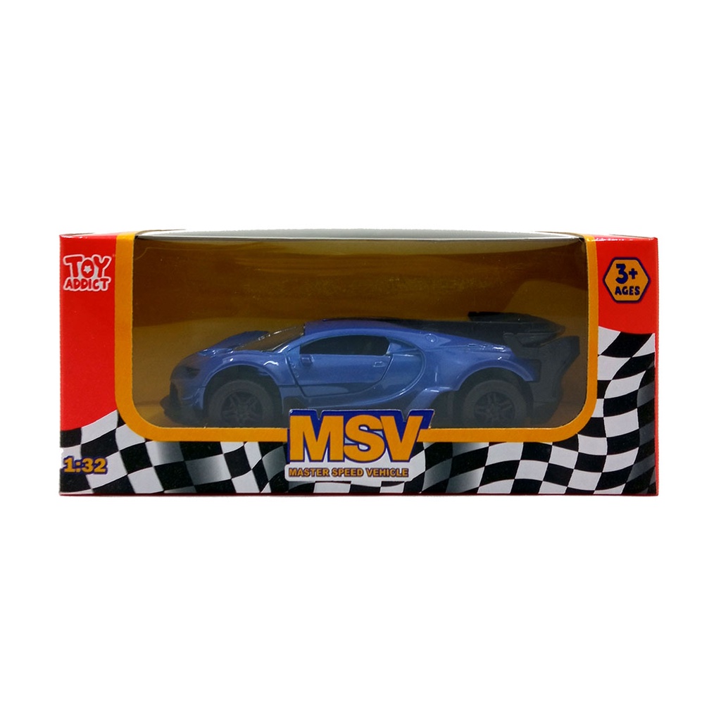 Toy Addict Bugatt1 Chiron Sport Car Biru Diecast Mainan Mobil Balap