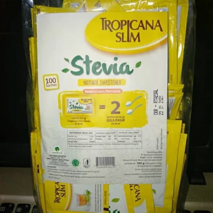 

GULA TROPICANA SLIM STEVIA ISI 100 SACHET