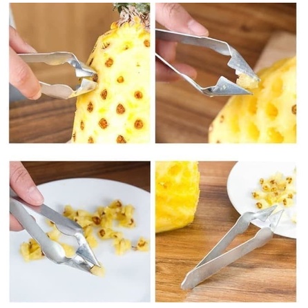 Capitan Penjepit Mata Nanas Bahan Stainless Steel Pineapple Seed Remover Pengupas