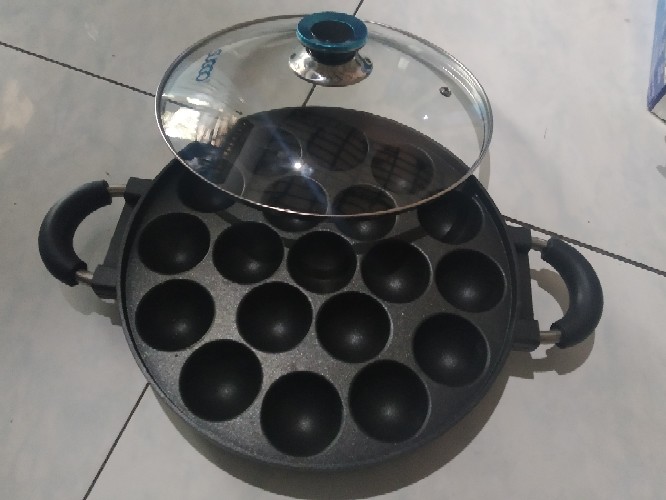 Cetakan Kue Teflon Martabak Mini Snack Maker 7 8 Lubang Pukis Tulban Takoyaki Crepes Pan