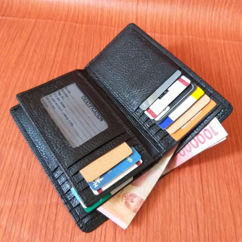 Dompet kulit sapi asli ukuran tanggung dompet pria