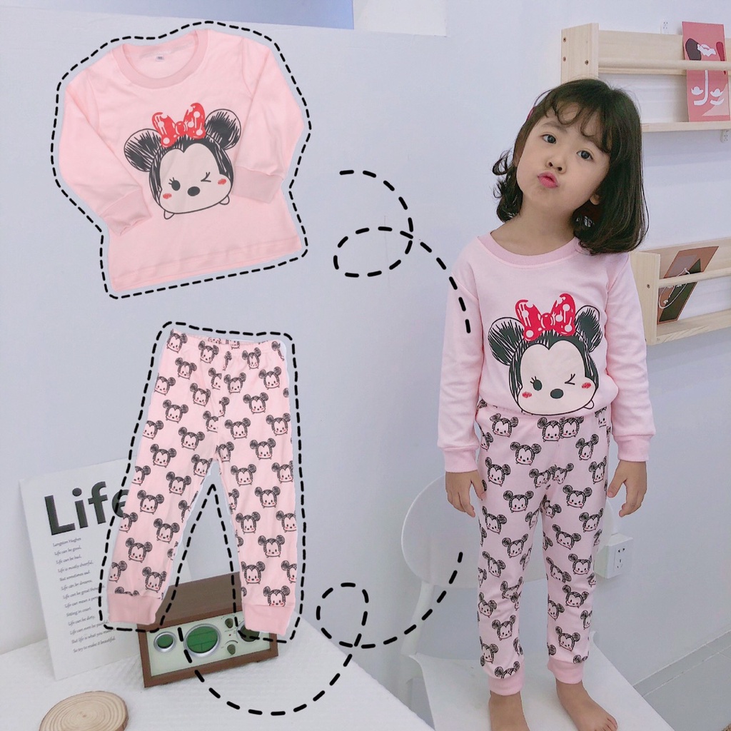 Setelan set Kartun | Long Tee Set