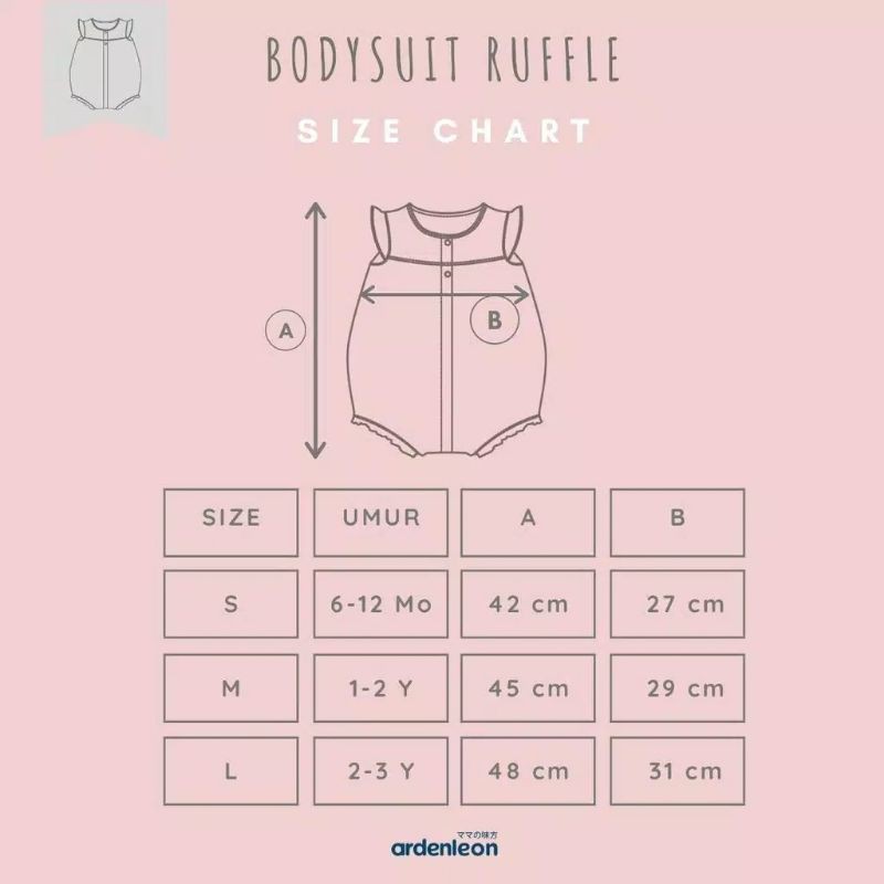 Ardenleon Bodysuit Ruffle Baju Baby Girl Bayi Perempuan Anak Cewek Romper Jumper 1 2 Tahun