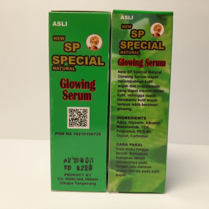 SERUM GLOWING SP HIJAU BPOM 20ml