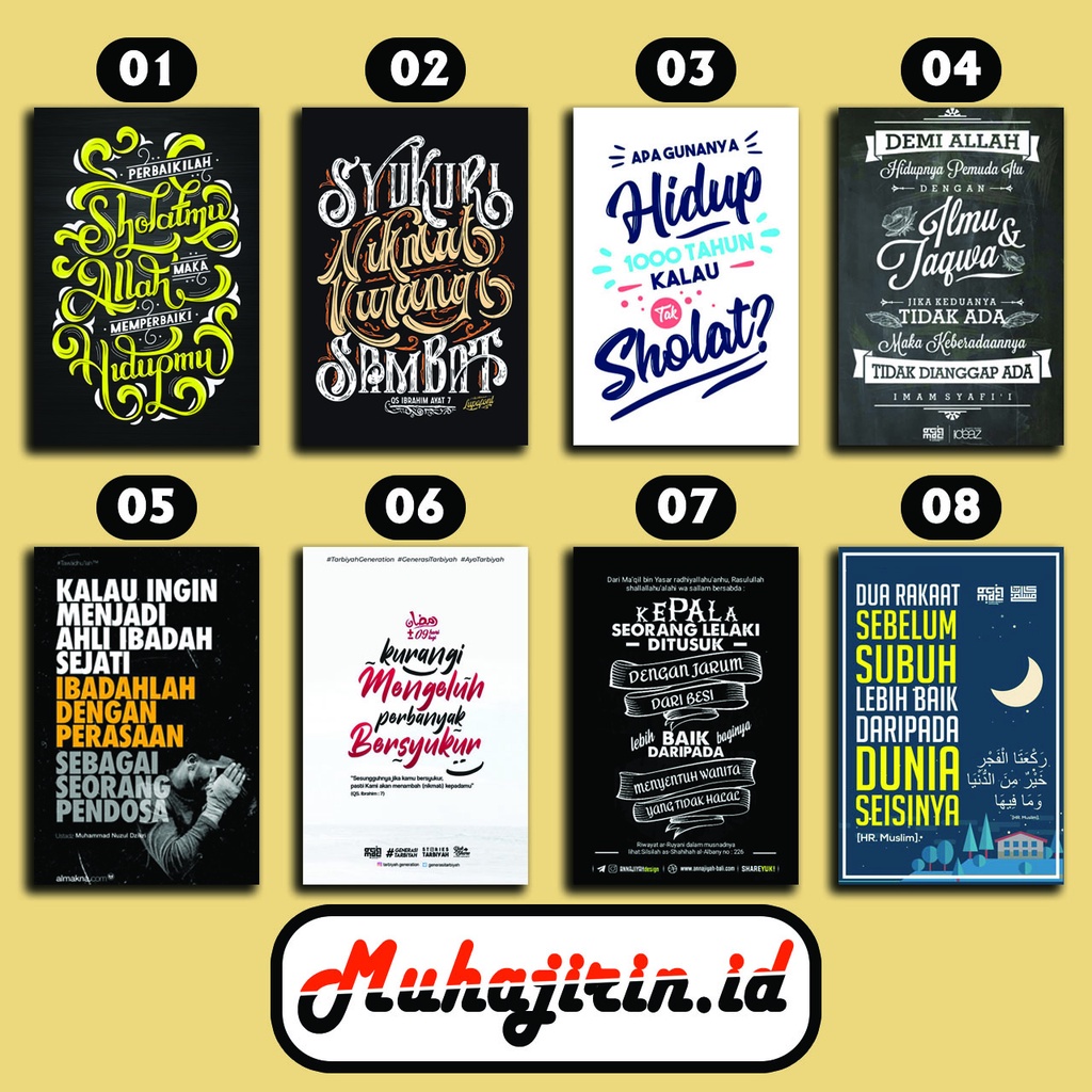 Poster kayu quotes sunnah islami aesthetic  / aestetic | hiasan dinding | kamar | cafe | restaurant 