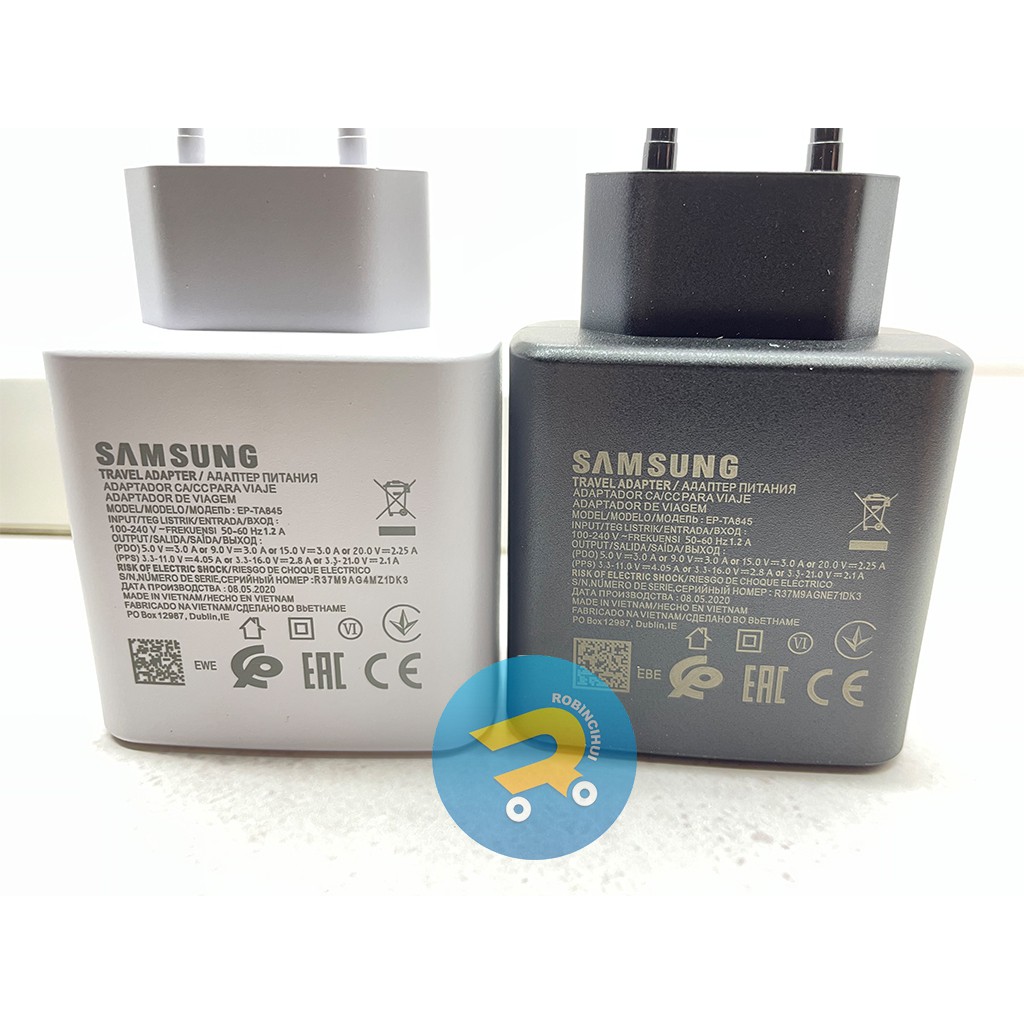 Charger Samsung Type C Fast Charging 45 Watt Kabel C to C Original Samsung Note10, A70, A80, S21 Ulta