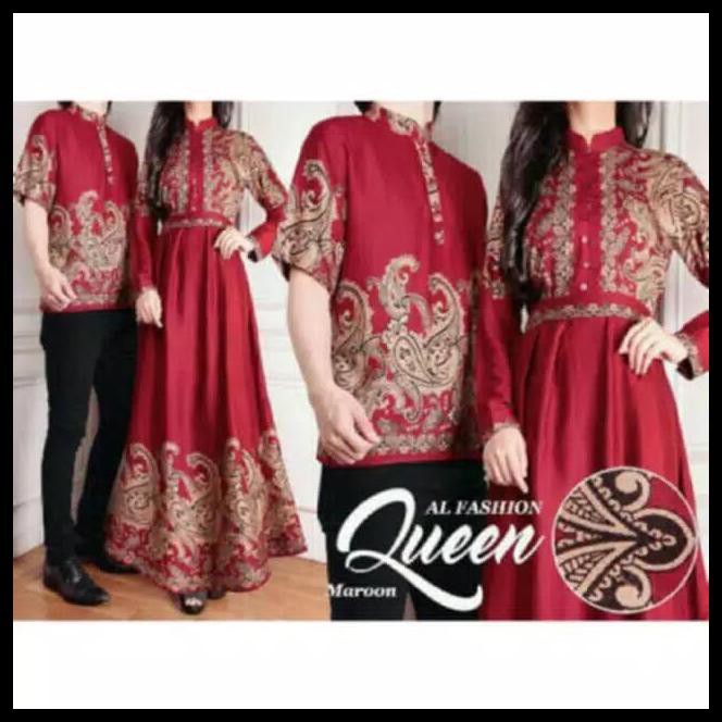 Baju Couple Pria Muslim Terbaru Baju Gamis Pesta Wanita Muslimah Murah - Merah