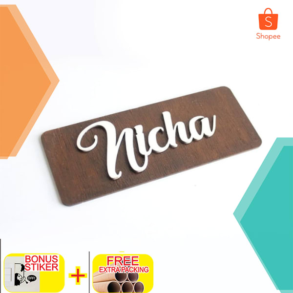 CUSTOM TULISAN KAYU / HURUF KAYU / CUSTOM NAMA RUANGAN KAYU Keren