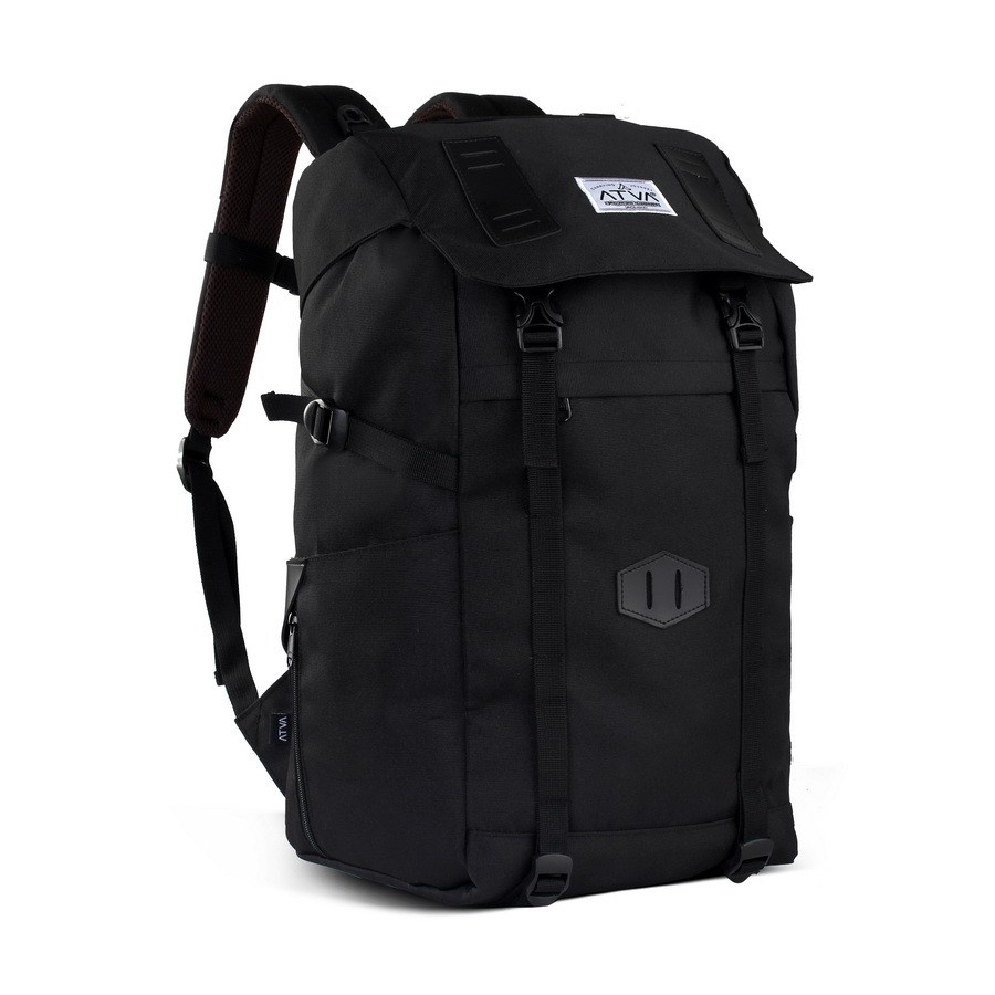 BORA BLACK ORIGINAL x ATVA Tas Ransel Casual Hitam Pria Daily Backpack Kuliah Kampus Kerja Kantor Sekolah SMA SMK Remaja Dewasa Tas Punggung Laptop Ukuran Besar 14 Inch Bagpack Distro Premium Outdoor Travel Traveling Bag Keren Terbaru Kekinian Branded