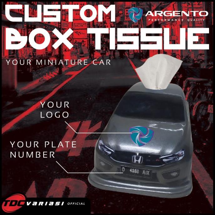 Honda Brio Baru Tempat Box Tissue Tisu Miniatur Mobil Custom MCBV44
