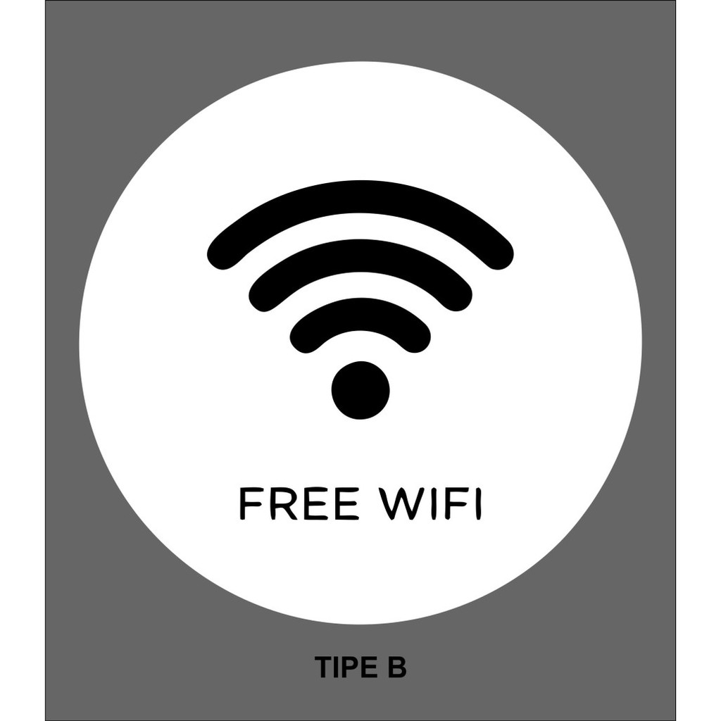 Free Wifi | Sign Board Akrilik | Papan Tanda Wifi | Sign Label Wifi