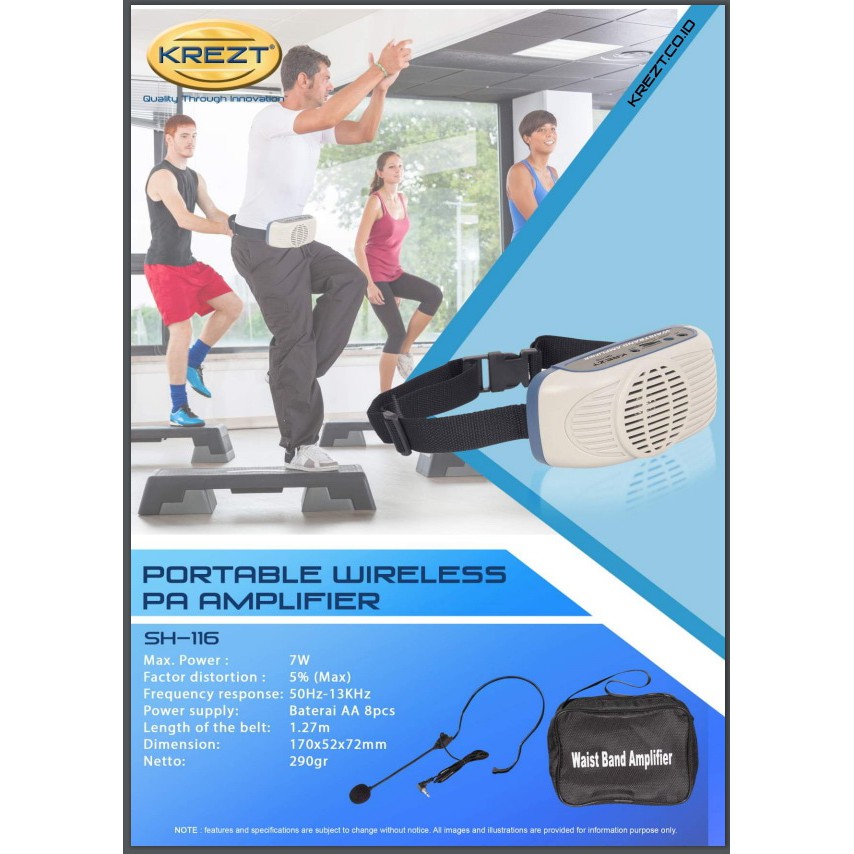 KREZT SH-116 - MIC DAN SPEAKER PINGGANG / WAISTBAND AMPLIFIER