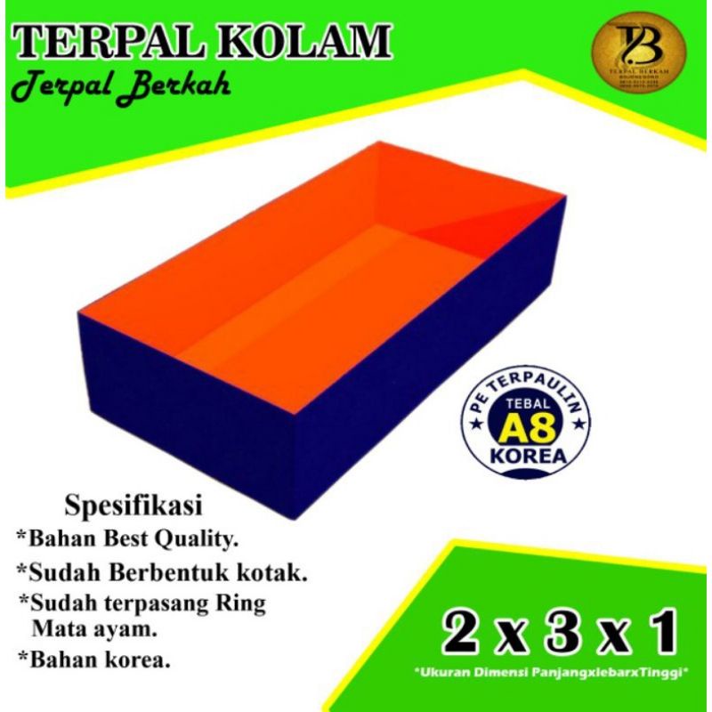 Terpal Kolam ikan 3x2x1 Korea super