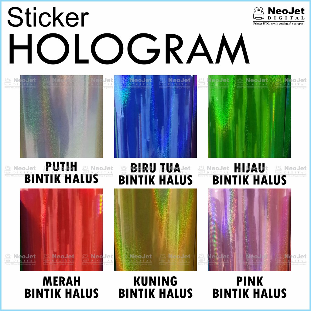 

Sticker Hologram Stiker Glitter Gliter 60x100cm motif pasir bintik halus kotak rainbow polos tetesan air