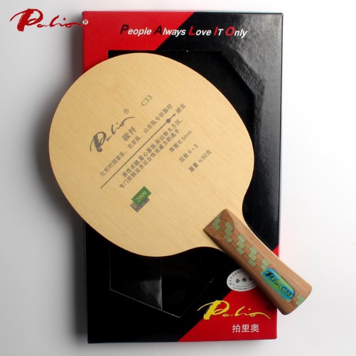 Palio C33 - Kayu Bet Tenis Meja Palio Offensive Carbon Blade 6+3 Ply