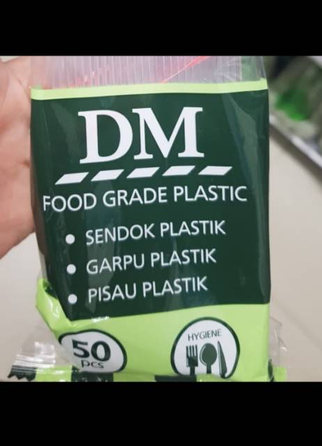 Sendok Makan Panjang Bening Foodgrade DM / Sendok Plastik Bening