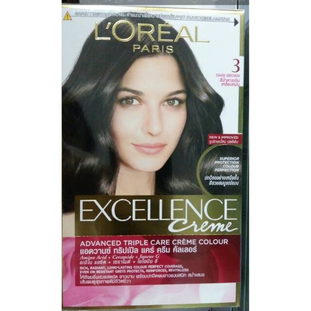 Loreal Excellence Cat Rambut no 3 Dark Brown