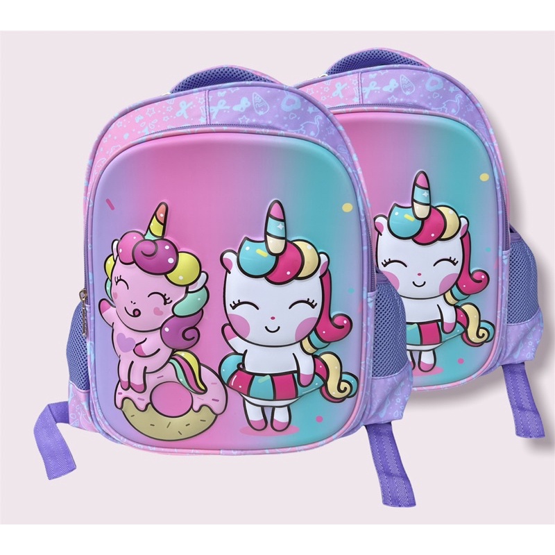 Import Tas Timbul SD TK Ransel Anak Sekolah Cewe Perempuan  Unicorn Frosen Tas Anak Perempuan